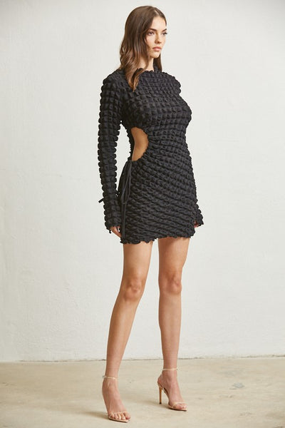 Whimsy Waffle Cutout Dress