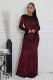 Burgundy Velvet Allure Open-Back Dress