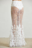 Glam Sequin & Feather Blazer Set