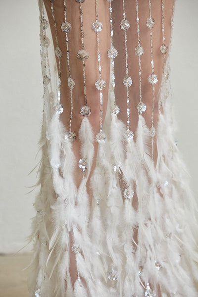 Glam Sequin & Feather Blazer Set
