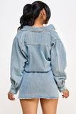 Denim Allure Button-Down Dress
